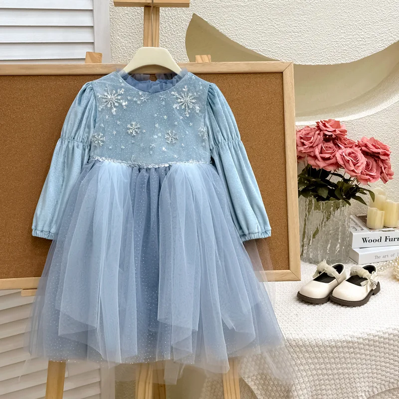Girl's Princess Dress2025Spring and Autumn Birthday Skirt Children's Dress Pettiskirt Mesh Dress
Girl's Princess Dress2025Spring and Autumn Birthday Skirt Children's Dress Pettiskirt Mesh Dress