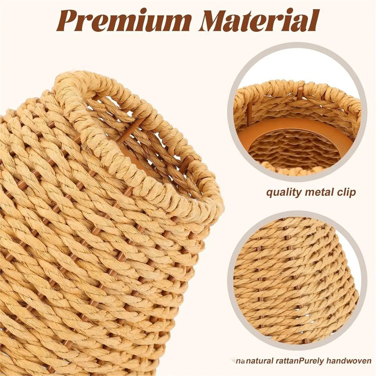 2 Pack Small Rattan Lamp Shades Clip-on Boho Scalloped Woven Lampshades,2.95" Top X 5.9" Bottom,for Table Bedroom Lamps
2 Pack Small Rattan Lamp Shades Clip-on Boho Scalloped Woven Lampshades,2.95" Top X 5.9" Bottom,for Table Bedroom Lamps