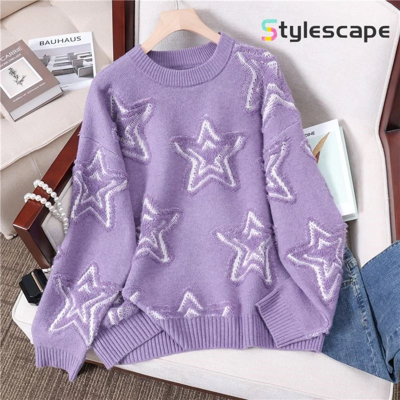 2024 Autumn/Winter New Fashionable Western Style Loose Sweater Women's Lazy Style Thick Knitted Top
2024 Autumn/Winter New Fashionable Western Style Loose Sweater Women's Lazy Style Thick Knitted Top