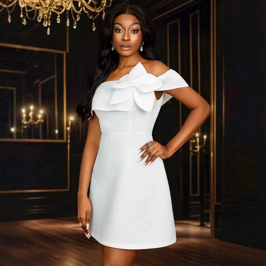 A-line Fashion Off-shoulder Dress Three-dimensional Floral Sexy Gown Party Dress 2025 Summer Dress Robe Vestido Women Elegant
A-line Fashion Off-shoulder Dress Three-dimensional Floral Sexy Gown Party Dress 2025 Summer Dress Robe Vestido Women Elegant