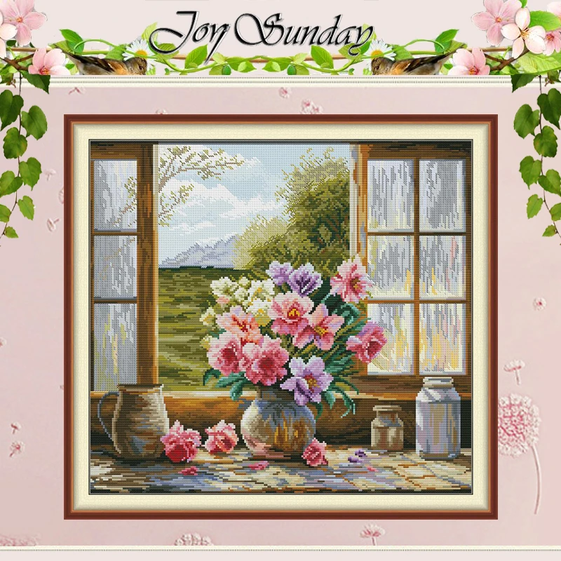 Windowsill Vase Patterns Counted Cross Stitch Set DIY 11CT 14CT 16CT Stamped DMC Cross-stitch Kit Embroidery Needlework Crafts
Windowsill Vase Patterns Counted Cross Stitch Set DIY 11CT 14CT 16CT Stamped DMC Cross-stitch Kit Embroidery Needlework Crafts