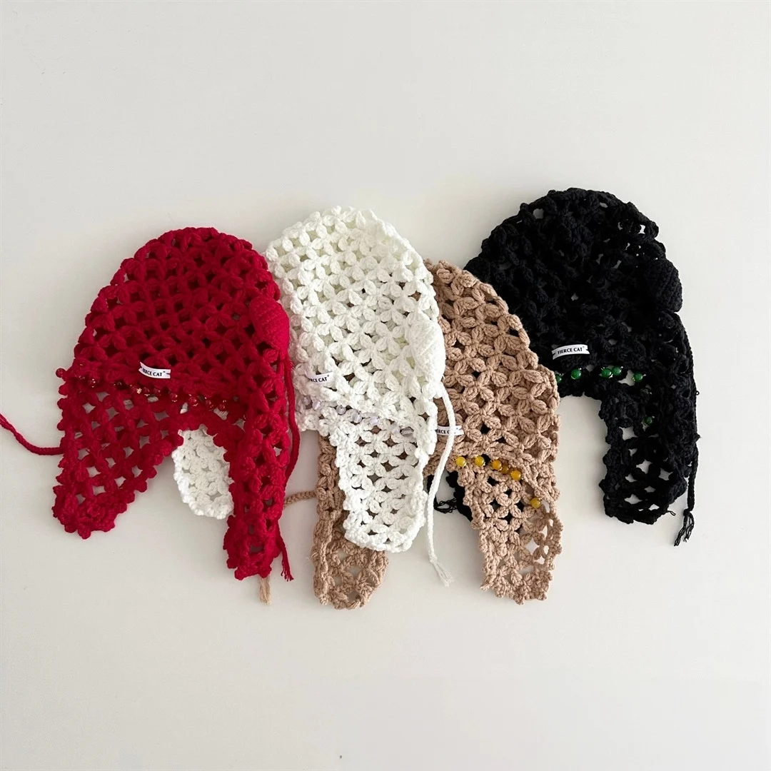 Girls Handmade Crochet Tassels Cap for baby Hollow Knitted Beanies Caps Outdoor Sweet Weave Basin Hats Breathable Skullies Hat
Girls Handmade Crochet Tassels Cap for baby Hollow Knitted Beanies Caps Outdoor Sweet Weave Basin Hats Breathable Skullies Hat