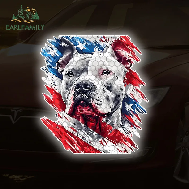 EARLFAMILY American Flag Bull Terrier Dog Reflective Car Sticker Waterproof Motorcycle Windshield Truck Vinyl Decals Decoration
EARLFAMILY American Flag Bull Terrier Dog Reflective Car Sticker Waterproof Motorcycle Windshield Truck Vinyl Decals Decoration