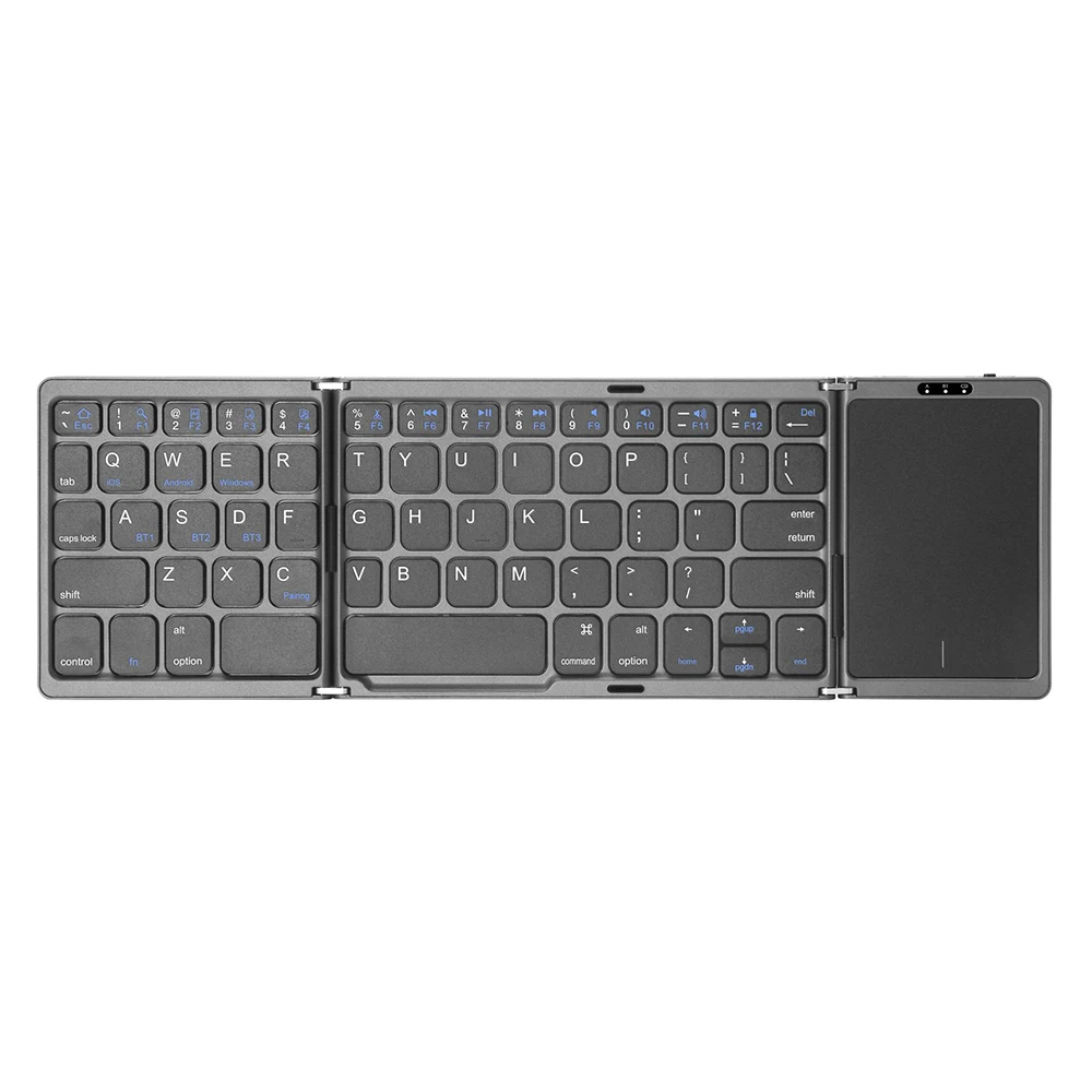 Pocket Portable Tri-folding Touchpad Foldable Keyboard Folding Wireless Keyboard for Tablets
Pocket Portable Tri-folding Touchpad Foldable Keyboard Folding Wireless Keyboard for Tablets