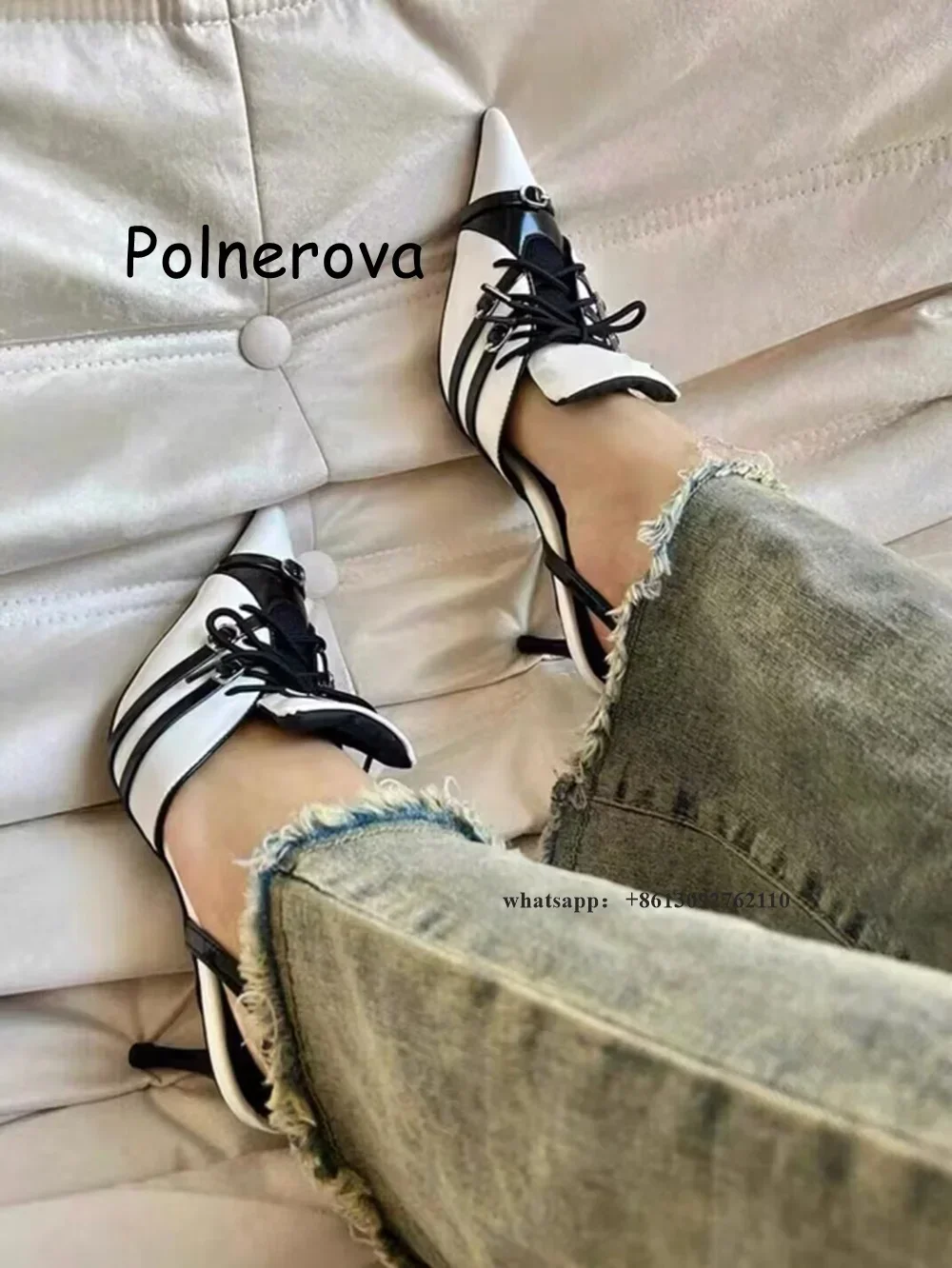 Patchwork Patent Sandals Slippers Mid-Heel Cross Tied Women's Shoes Metal Buckle Back Strap Summer Casual Fashion All-Match Shoe
Patchwork Patent Sandals Slippers Mid-Heel Cross Tied Women's Shoes Metal Buckle Back Strap Summer Casual Fashion All-Match Shoe