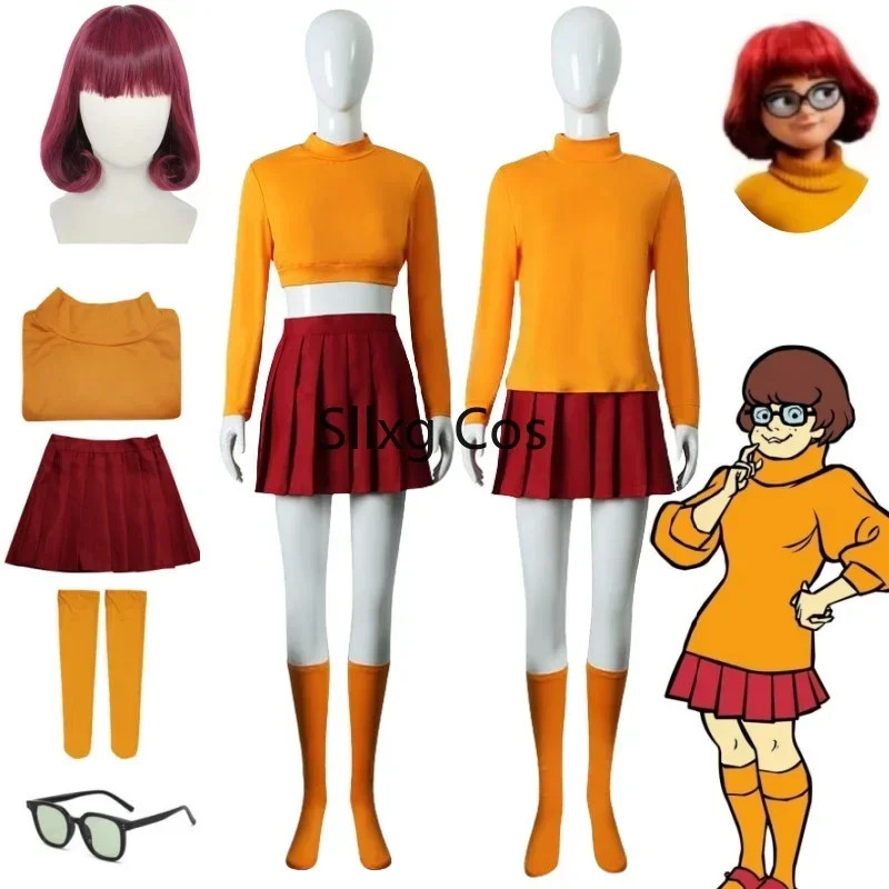 FC6 Anime Velma Uniform Cosplay Costume Orange Short Skirt Women's Uniform Orange Socks Top Skirt Halloween Party Carnival @FC8!
FC6 Anime Velma Uniform Cosplay Costume Orange Short Skirt Women's Uniform Orange Socks Top Skirt Halloween Party Carnival @FC8!