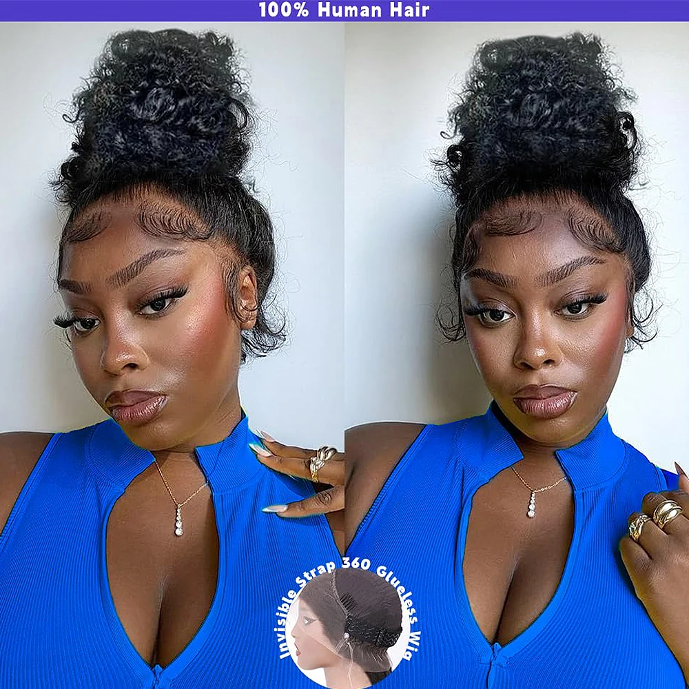 Invisible Strap 360 HD Transparent Lace Frontal Wigs Human Hair Deep Wave PrePlucked 400 Density Full Lace Frontal Wig For Women
Invisible Strap 360 HD Transparent Lace Frontal Wigs Human Hair Deep Wave PrePlucked 400 Density Full Lace Frontal Wig For Women
