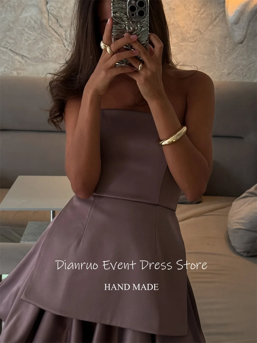 Dianruo Strapless Pleated Hem Prom Dresses A Line Feminine Homecoming Dress Sleeveless High Quality Birthday Dress Customized
Dianruo Strapless Pleated Hem Prom Dresses A Line Feminine Homecoming Dress Sleeveless High Quality Birthday Dress Customized