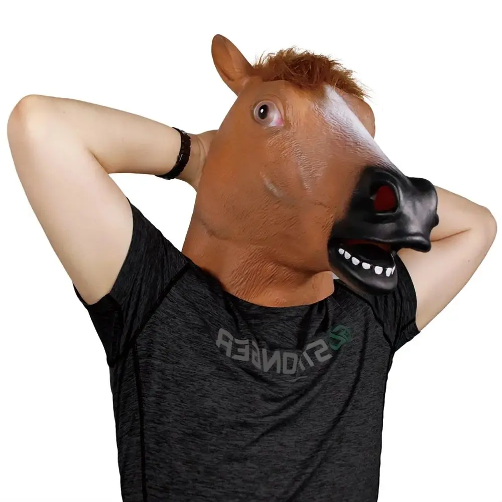 Creepy Horse Head Mask Brown Horse Mask Rubber Latex Animal Masks Novelty Halloween Costumes Mask
Creepy Horse Head Mask Brown Horse Mask Rubber Latex Animal Masks Novelty Halloween Costumes Mask