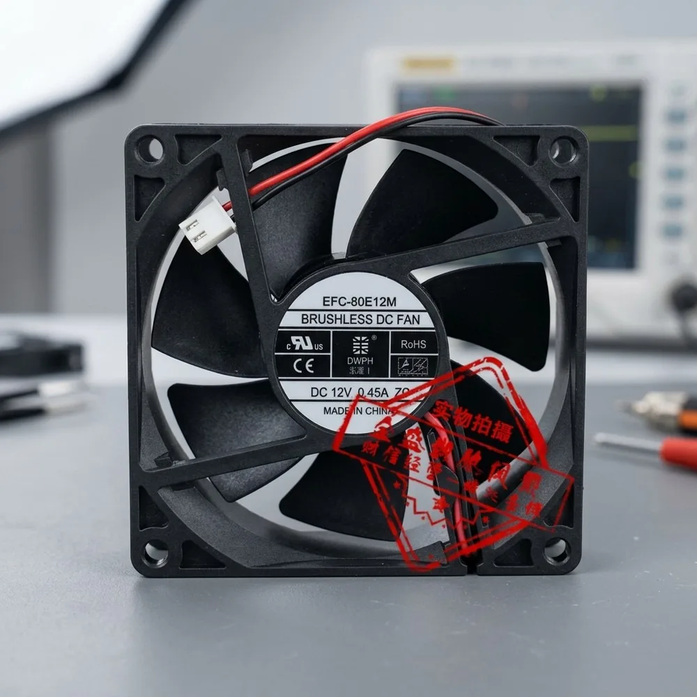 For DWPH EFC-80E12M 8025 DC12V 0.45A 8CM 2-Pin Inverter Cooling Fan
For DWPH EFC-80E12M 8025 DC12V 0.45A 8CM 2-Pin Inverter Cooling Fan