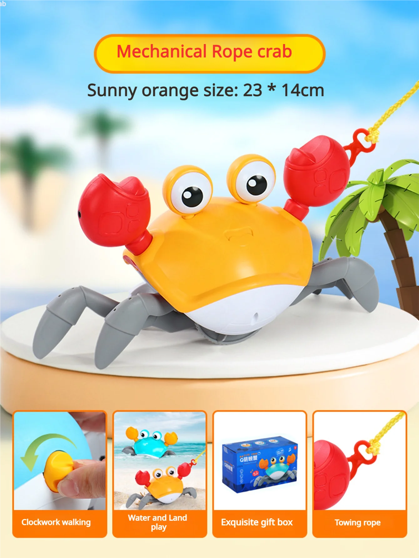 Electric Charging Luminous Induction Crab Escapes and Moves the Baby's Head to Practice Coaxing the Baby Children's Toy Gift
Electric Charging Luminous Induction Crab Escapes and Moves the Baby's Head to Practice Coaxing the Baby Children's Toy Gift