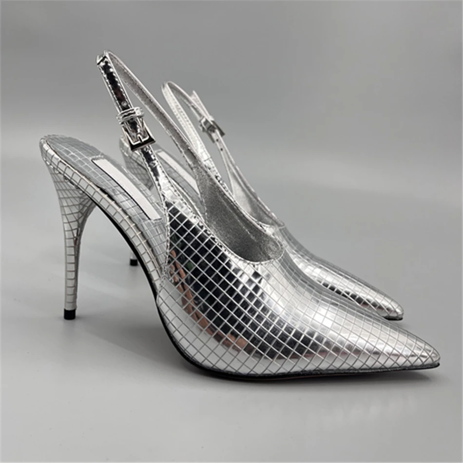 AL*A Silver Slingback High Heels Master Quality Gold Mirror Shoes 2025 New Hot Sale Heels For Women
AL*A Silver Slingback High Heels Master Quality Gold Mirror Shoes 2025 New Hot Sale Heels For Women