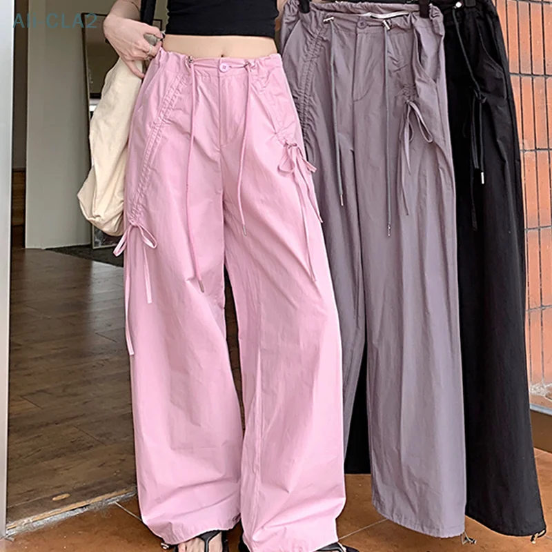 Fashion Casual High Waist Drawstring Bow Quick Dry Wide Leg Overalls For Women
Fashion Casual High Waist Drawstring Bow Quick Dry Wide Leg Overalls For Women
