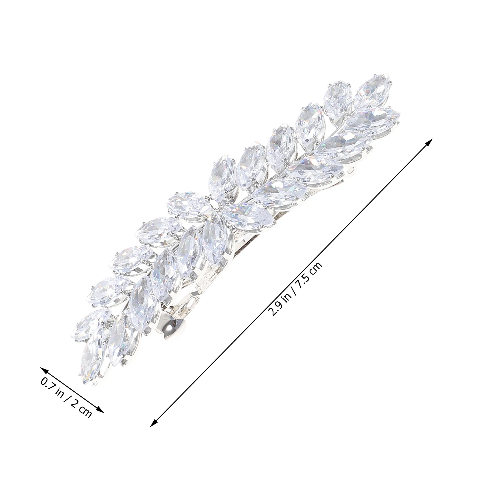 Rhinestone Clamp Spring Hairpin Barrettes Back of Head Accessory Clips Decoration for Women Alloy Artificial Zircon
Rhinestone Clamp Spring Hairpin Barrettes Back of Head Accessory Clips Decoration for Women Alloy Artificial Zircon