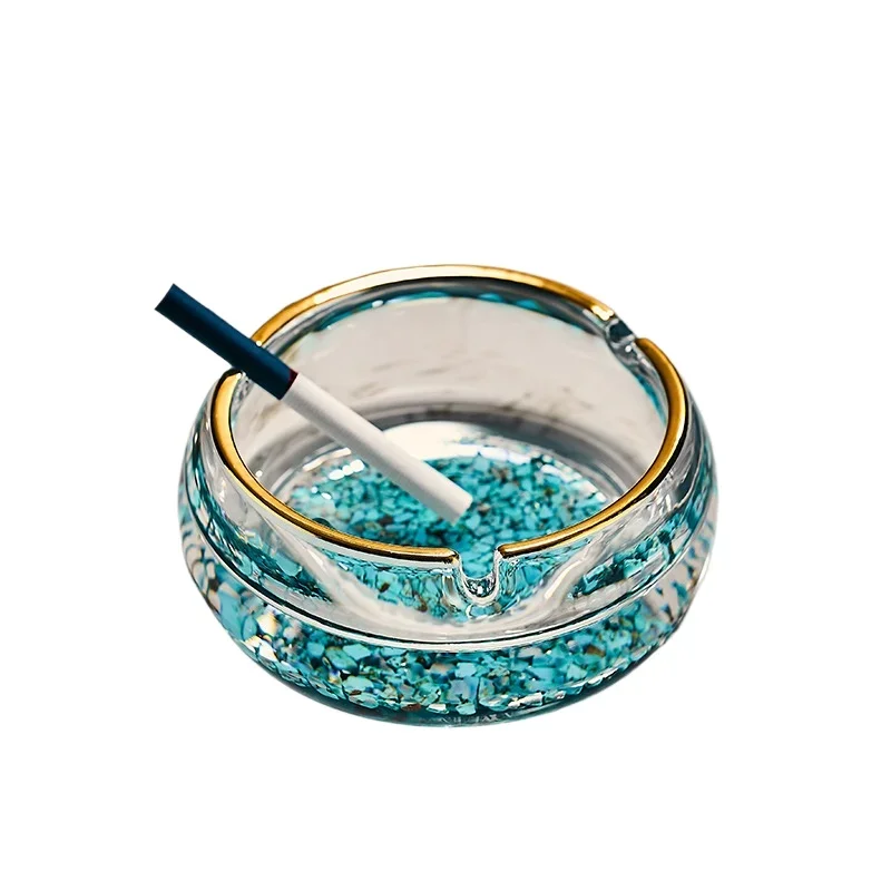 High-grade European crystal glass ashtray household living room office cigar cigarette tray large round personality ashtray
High-grade European crystal glass ashtray household living room office cigar cigarette tray large round personality ashtray