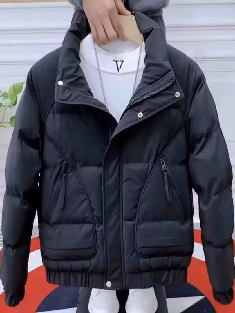 Thiened Cotton Jaet for Men with Zipper kets Stand Collar Casual Faionable Winter Outerwear Warmth
Thiened Cotton Jaet for Men with Zipper kets Stand Collar Casual Faionable Winter Outerwear Warmth