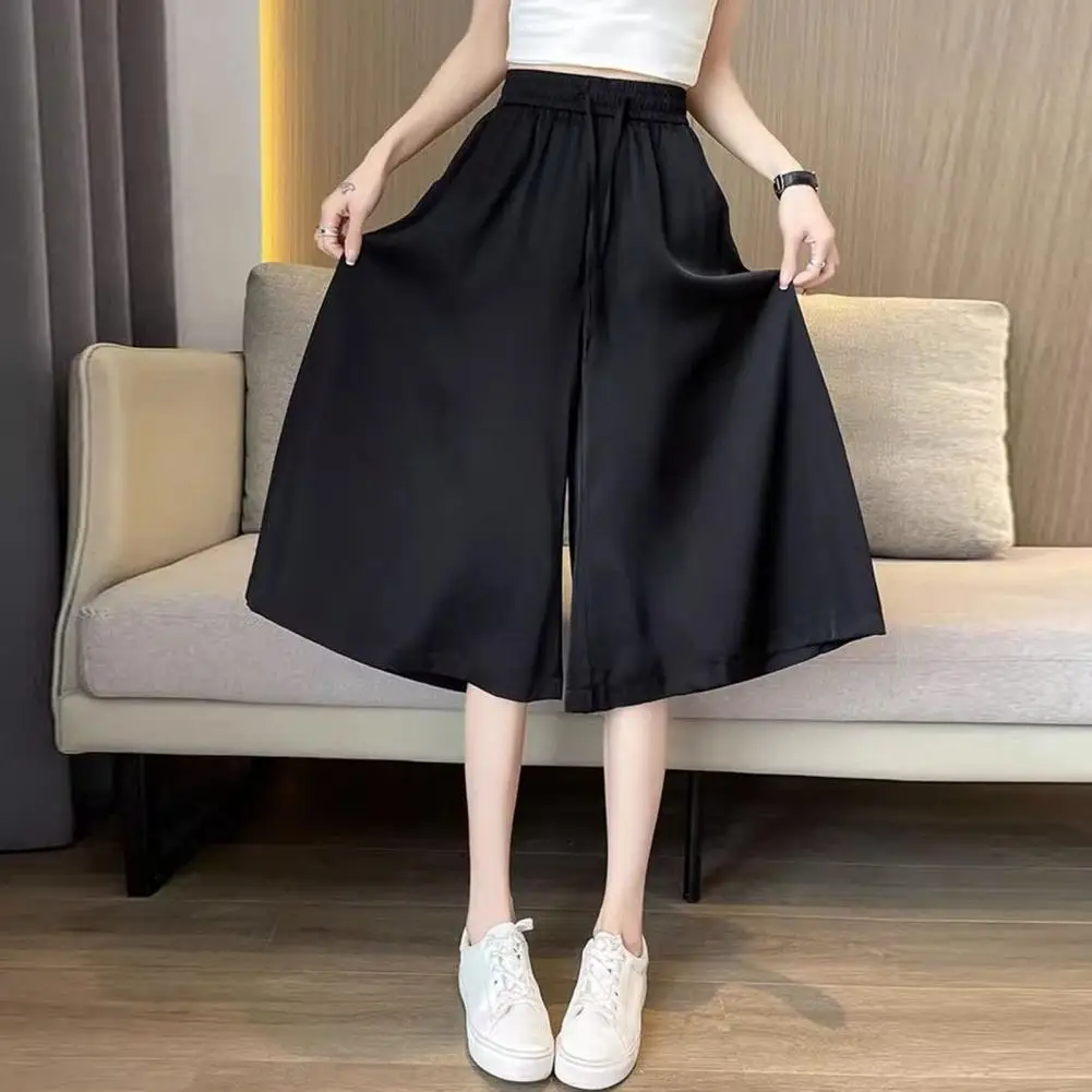 Women Cropped Pants Stylish Women's Wide Leg Cropped Pants with Pockets Elastic Waist Skirt Pants for Casual Summer Outfits
Women Cropped Pants Stylish Women's Wide Leg Cropped Pants with Pockets Elastic Waist Skirt Pants for Casual Summer Outfits