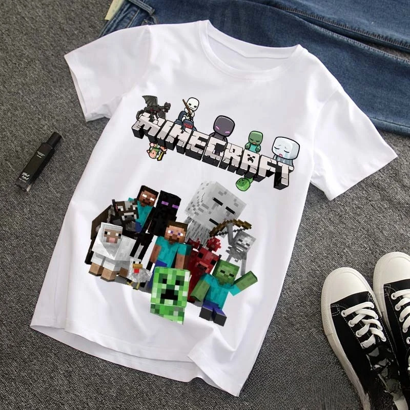 MC Joint Peripheral Short-sleeved T-shirt Men's and Women's Pure Cotton Animation Game Loose Casual Trend Children's Top
MC Joint Peripheral Short-sleeved T-shirt Men's and Women's Pure Cotton Animation Game Loose Casual Trend Children's Top