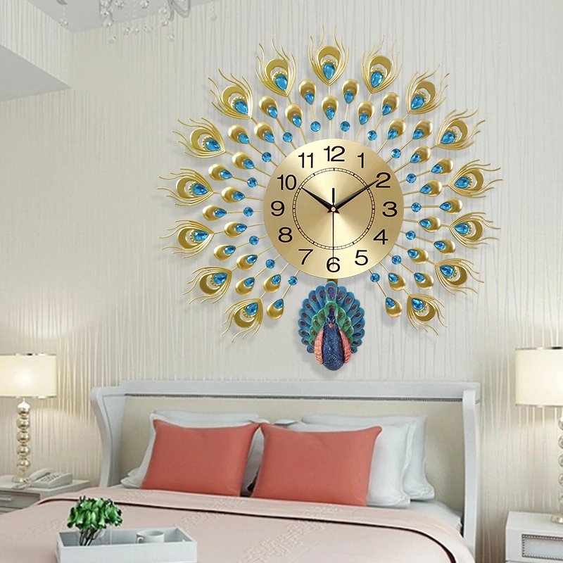 Peacock Wall Clock Fancy Design Silent Creative Creative Wall Clock Golden Battery Operated Wand Decoratie Decoration for Home
Peacock Wall Clock Fancy Design Silent Creative Creative Wall Clock Golden Battery Operated Wand Decoratie Decoration for Home