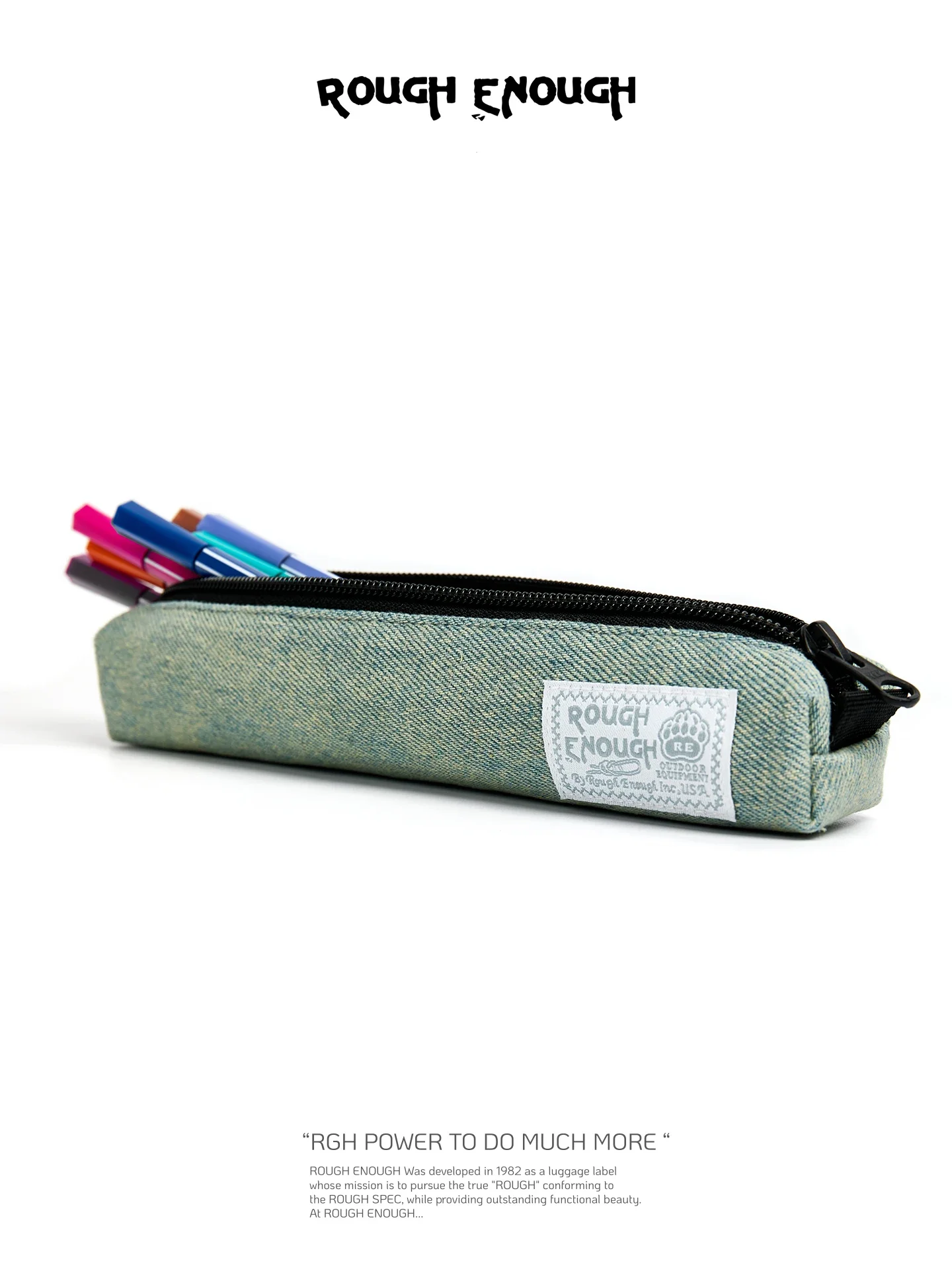 ROUGH ENOUGH RE8722 Exam Ready Pencil Case - Heavy Duty Denim Holder - Fits 20 Pencils
ROUGH ENOUGH RE8722 Exam Ready Pencil Case - Heavy Duty Denim Holder - Fits 20 Pencils