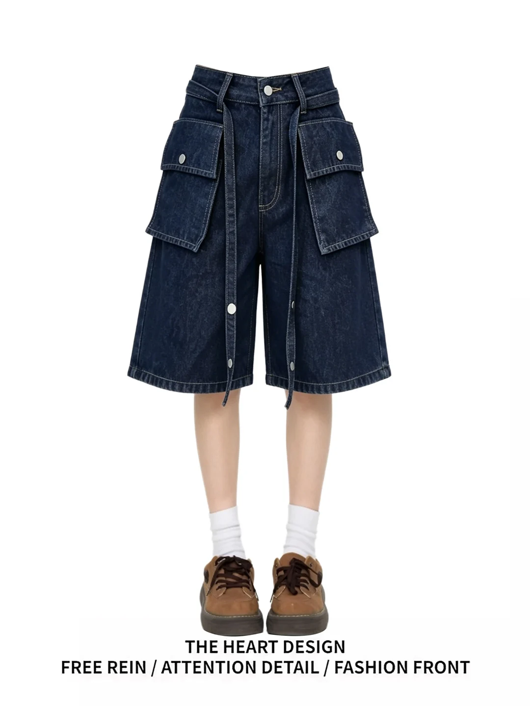 Deep Blue High Waist Wide Leg Jeans Shorts Women's Summer 2026 New Korean Style Loose Workwear Short Pants Casual Wear
Deep Blue High Waist Wide Leg Jeans Shorts Women's Summer 2026 New Korean Style Loose Workwear Short Pants Casual Wear