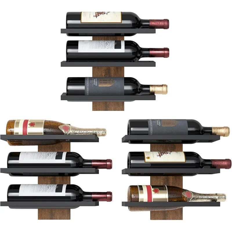 3-Set 3 Tier Wall Mount Wine Rack, Wood Wine Racks for Wall, Wall Mounted Wine Bottle Rack, Wine Wall Rack
3-Set 3 Tier Wall Mount Wine Rack, Wood Wine Racks for Wall, Wall Mounted Wine Bottle Rack, Wine Wall Rack