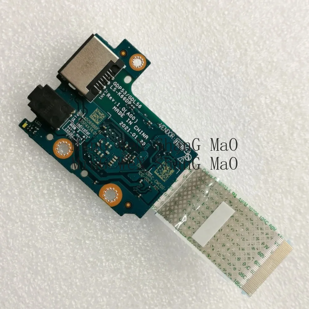 For DELL G15 5511 5510 5515 Network Port Sound Card Port Small Board GDP53/GDL56 LS-K66DP 07C6KC
For DELL G15 5511 5510 5515 Network Port Sound Card Port Small Board GDP53/GDL56 LS-K66DP 07C6KC