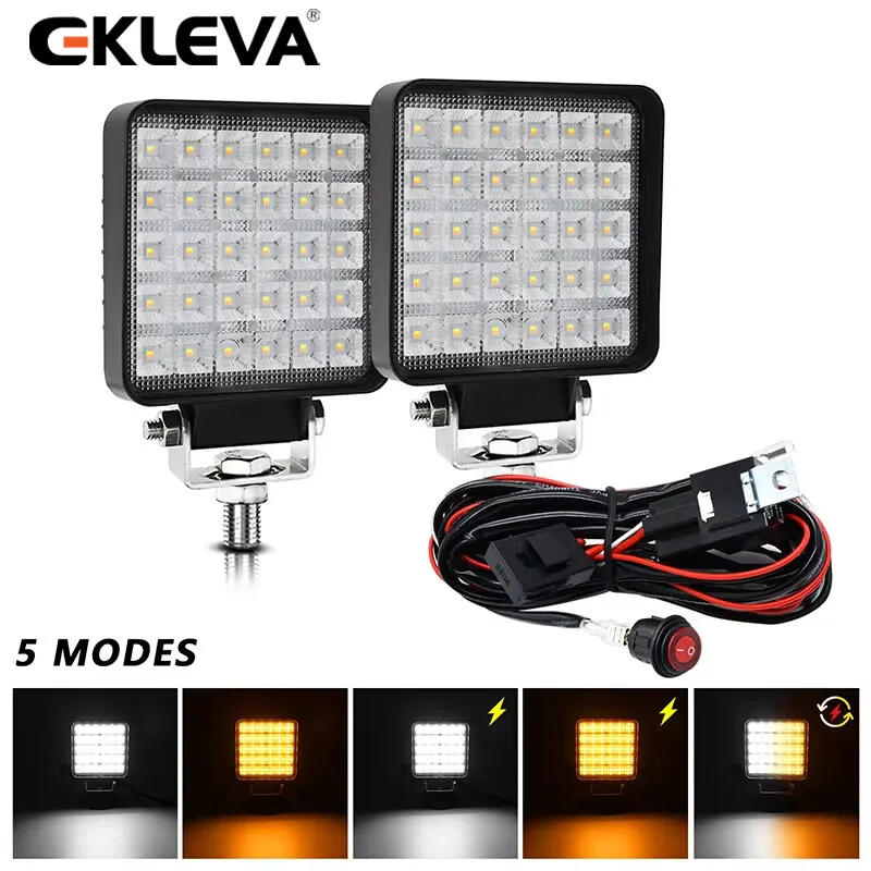 EKLEVA 2 PCS 4 Inch 90W 15000LM Amber LED Light Pods Round Flood Light Off Road Lights Fog Lights Driving Roof LED Work Light DC
EKLEVA 2 PCS 4 Inch 90W 15000LM Amber LED Light Pods Round Flood Light Off Road Lights Fog Lights Driving Roof LED Work Light DC