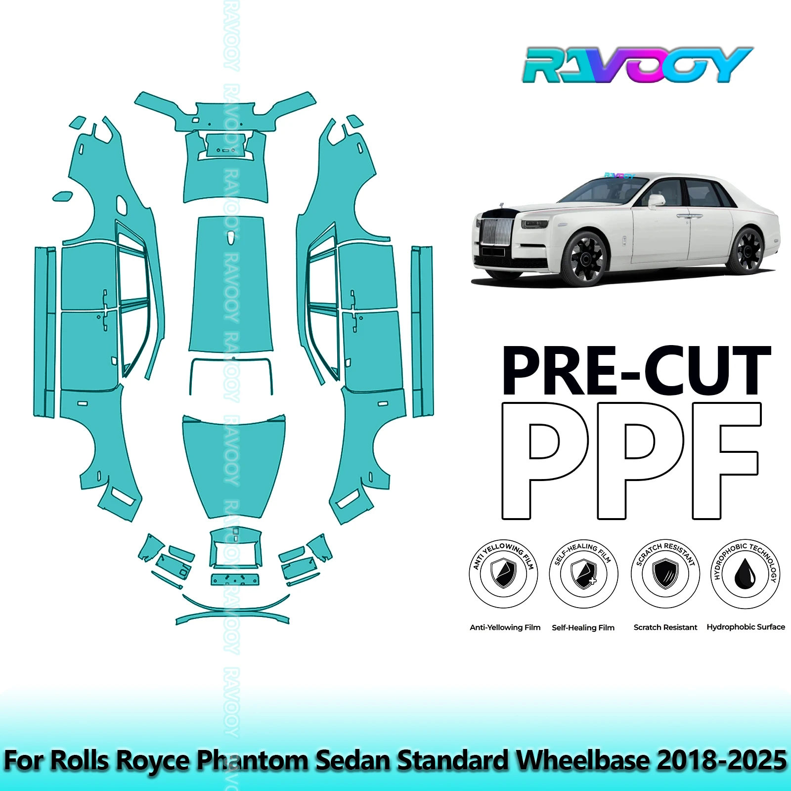 8.5Mil Precut PPF Paint Protection Film Full Vehicle Clear Bra For Rolls Royce Phantom Sedan Standard Wheelbase 2018-2025
8.5Mil Precut PPF Paint Protection Film Full Vehicle Clear Bra For Rolls Royce Phantom Sedan Standard Wheelbase 2018-2025