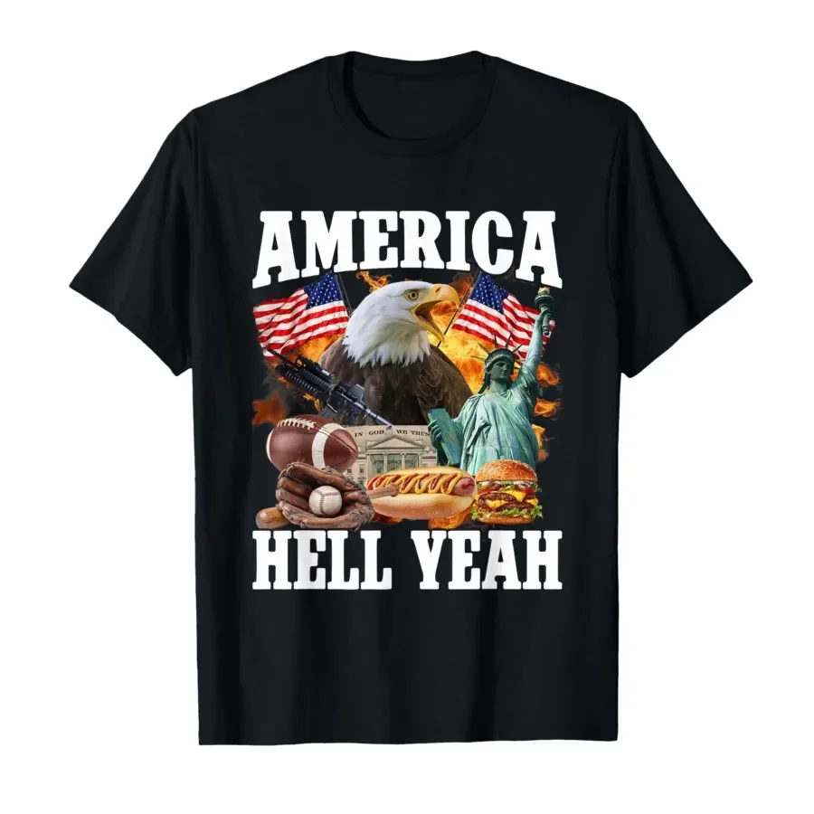 America Hell Yeah Funny 4th of July Patriotic Free USA Meme T-shirt For Men Women 100% Cotton T Shirts Short Sleeve Tops 0501-3
America Hell Yeah Funny 4th of July Patriotic Free USA Meme T-shirt For Men Women 100% Cotton T Shirts Short Sleeve Tops 0501-3