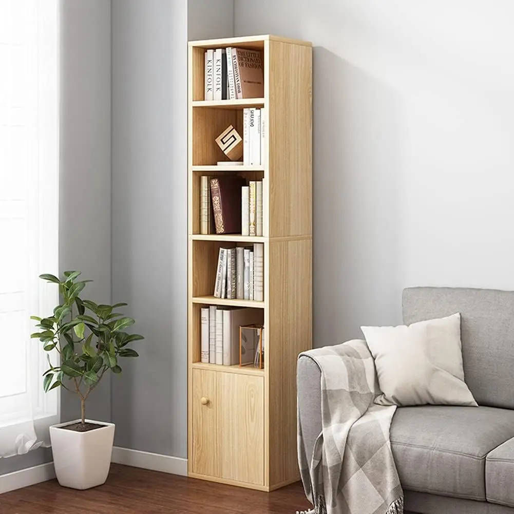 Small Narrow Corner Bookcase 59 Inches Tall Gap Freestanding Storage Cabinet 6 Lattices Open Shelves Tower Rack with Door Cubes
Small Narrow Corner Bookcase 59 Inches Tall Gap Freestanding Storage Cabinet 6 Lattices Open Shelves Tower Rack with Door Cubes