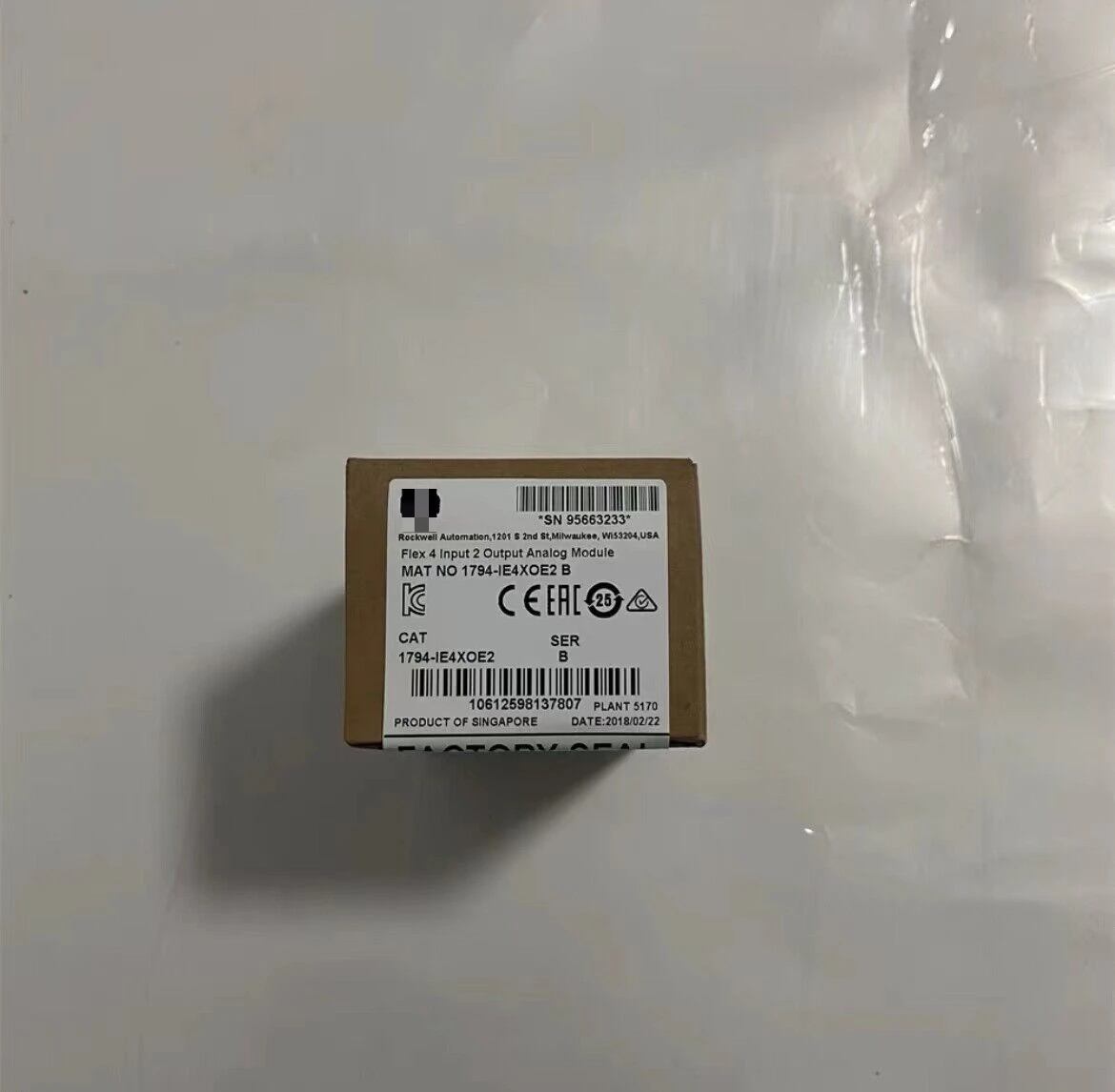 New Factory Seal 1794-IE4XOE2 Flex 4 Input 2 Output Analog Module
New Factory Seal 1794-IE4XOE2 Flex 4 Input 2 Output Analog Module