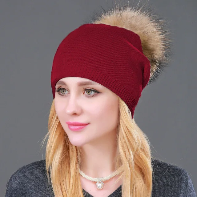 Luxury Winter Wool Hat with Raccoon Fur Pom Elegant Cuffed Beanie Women's Knit Cap Christmas Gift Party Headwear
Luxury Winter Wool Hat with Raccoon Fur Pom Elegant Cuffed Beanie Women's Knit Cap Christmas Gift Party Headwear