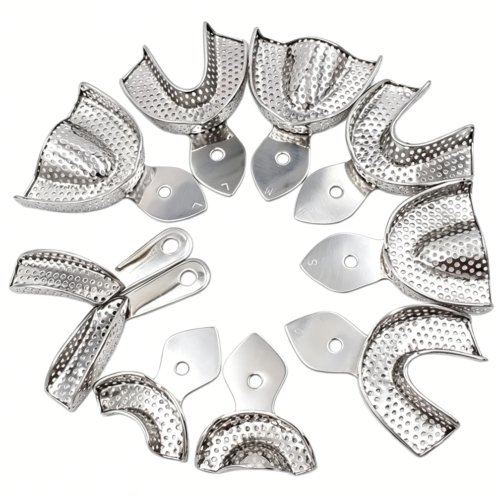 6 or 10 Piece Stainless Steel Dental Impression Trays Autoclavable Teeth Holder Set for Dentist Use
6 or 10 Piece Stainless Steel Dental Impression Trays Autoclavable Teeth Holder Set for Dentist Use