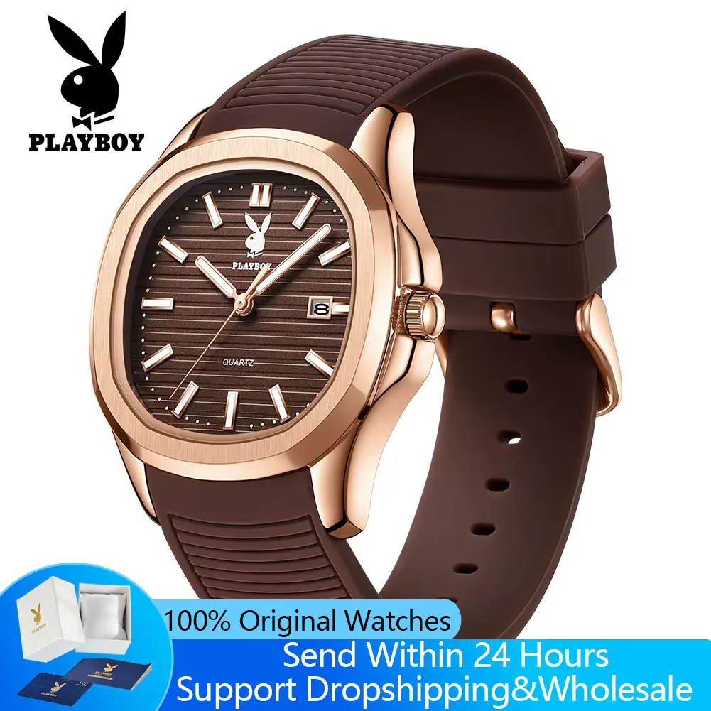PLAYBOY 3149 Men's Watches Luxury Top Brand Original Quartz Wrist Watches for Man Fashion Silicone Strap Date Waterproof Watches
PLAYBOY 3149 Men's Watches Luxury Top Brand Original Quartz Wrist Watches for Man Fashion Silicone Strap Date Waterproof Watches