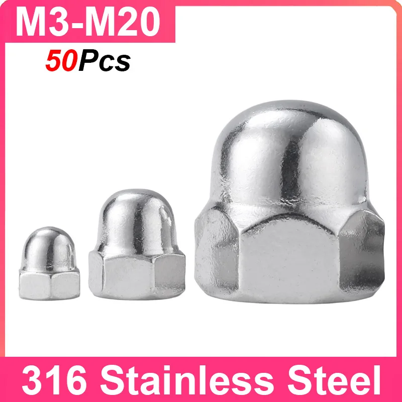 316 Stainless Steel Hex Hexagon Acorn Nut Cap Nut Domed Nuts For M3 M4 M5 M6 M8 M10 M12 M14 M16 M18 M20 Screw Bolts
316 Stainless Steel Hex Hexagon Acorn Nut Cap Nut Domed Nuts For M3 M4 M5 M6 M8 M10 M12 M14 M16 M18 M20 Screw Bolts
