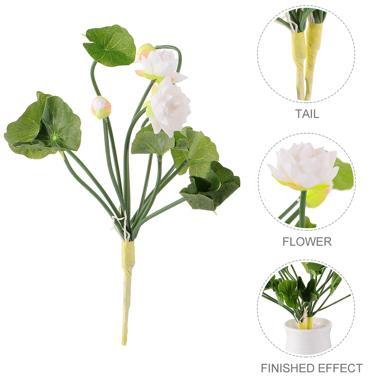 2Pcs Mini Artificial Lotus Flower White Silk Flower Decor for Home Office Table Window Balcony Decoration Stress Relief
2Pcs Mini Artificial Lotus Flower White Silk Flower Decor for Home Office Table Window Balcony Decoration Stress Relief