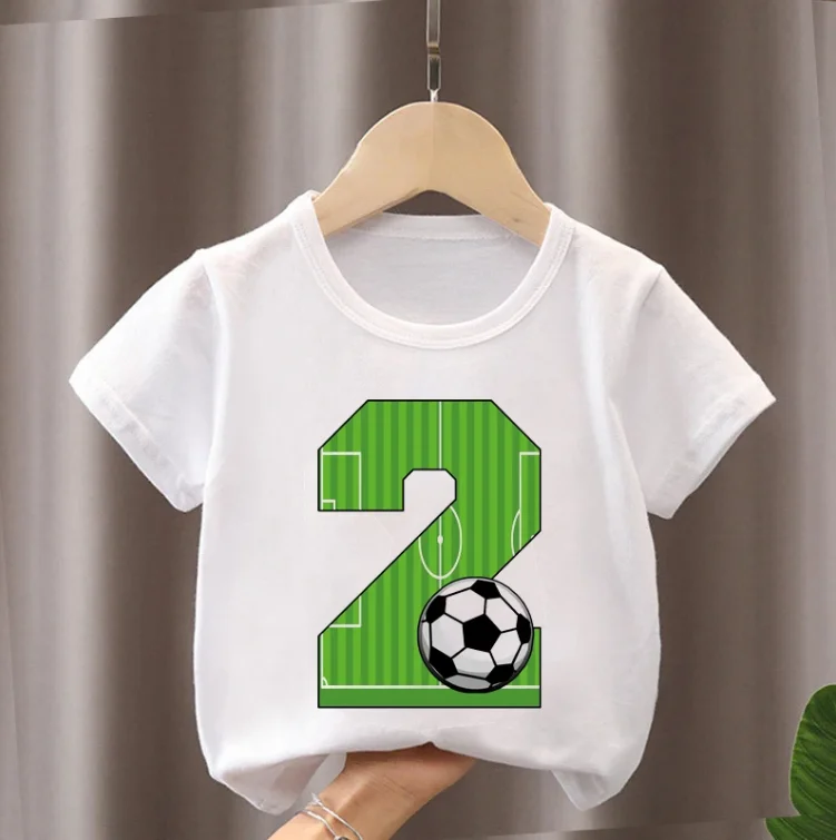 Summer Cute Boys Girls Football T Shirts Birthday Shirt 2-9Years Boy Soccer Sport T-Shirt For Kids Birthday Gift Tshirt Tops
Summer Cute Boys Girls Football T Shirts Birthday Shirt 2-9Years Boy Soccer Sport T-Shirt For Kids Birthday Gift Tshirt Tops