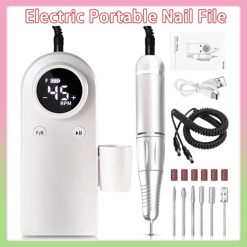 Nail Drill 45000 RPM Professional Rechargeable Electric Nail File Cordless Nail E File for Acrylic Nails Gel Polishing Removing
Nail Drill 45000 RPM Professional Rechargeable Electric Nail File Cordless Nail E File for Acrylic Nails Gel Polishing Removing