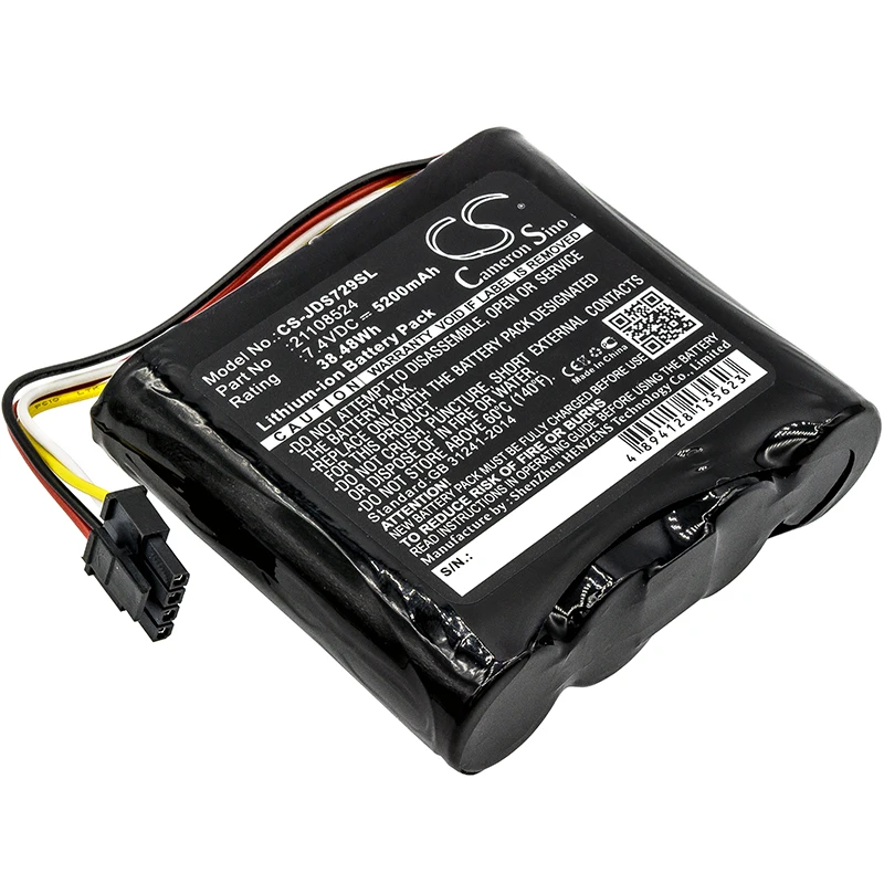 7.4V 5200mAh/6800mAh Battery 21108524 for JDSU 21129596 000, 21100729 000, WiFi Advisor Wireless LAN Analyzer, Viavi SC-TPS
7.4V 5200mAh/6800mAh Battery 21108524 for JDSU 21129596 000, 21100729 000, WiFi Advisor Wireless LAN Analyzer, Viavi SC-TPS