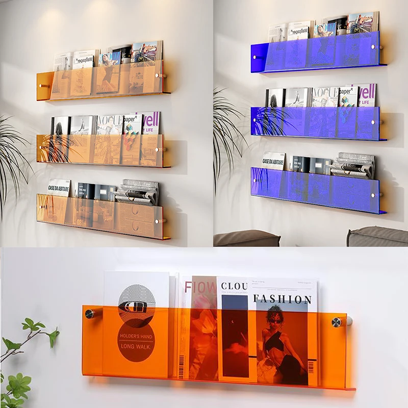 Colored Acrylic Wall Hanging Bookshelf Creative Wall Shelf Picture Book Magazine Rack Shelf Wall Shelf Decoration Display Stand
Colored Acrylic Wall Hanging Bookshelf Creative Wall Shelf Picture Book Magazine Rack Shelf Wall Shelf Decoration Display Stand