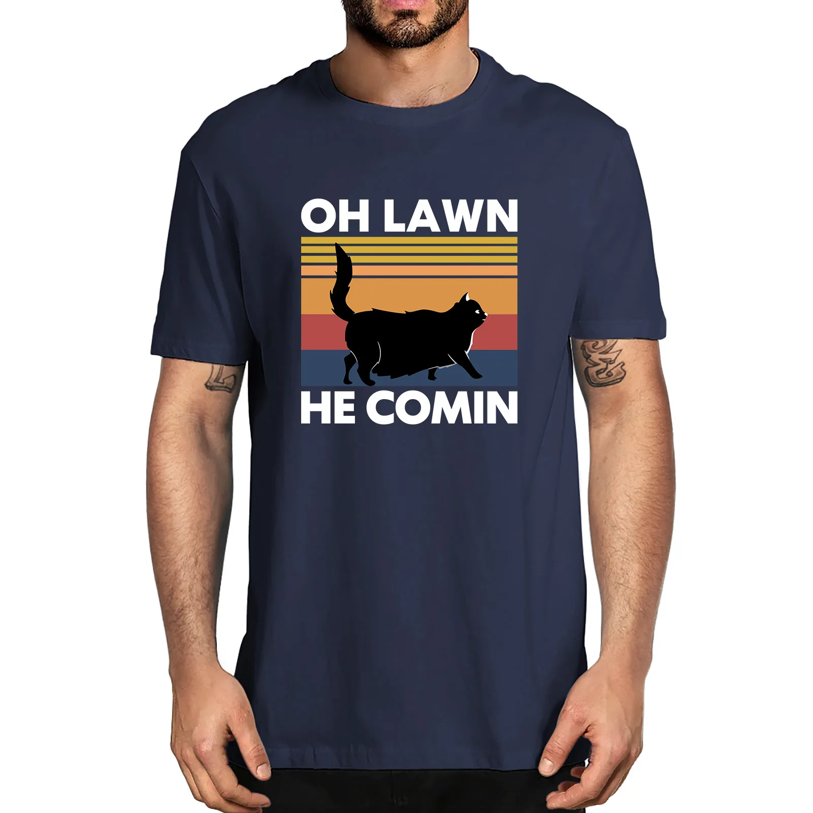 Unisex Black Cat Chonk Cat Oh Lawn He Comin Summer Men's 100% Cotton T-Shirt Funny Women Soft Top Tee
Unisex Black Cat Chonk Cat Oh Lawn He Comin Summer Men's 100% Cotton T-Shirt Funny Women Soft Top Tee