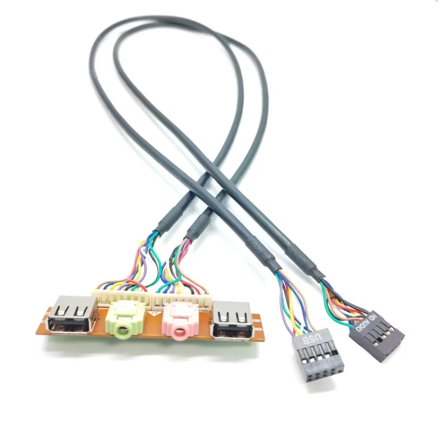 2-портовый двойной USB 2,0 9-контактный 3,5 мм HD аудиоинтерфейс, удлинительный кабель ввода-вывода материнской платы, корпус хоста, передняя панель 75x22 мм
2-портовый двойной USB 2,0 9-контактный 3,5 мм HD аудиоинтерфейс, удлинительный кабель ввода-вывода материнской платы, корпус хоста, передняя панель 75x22 мм