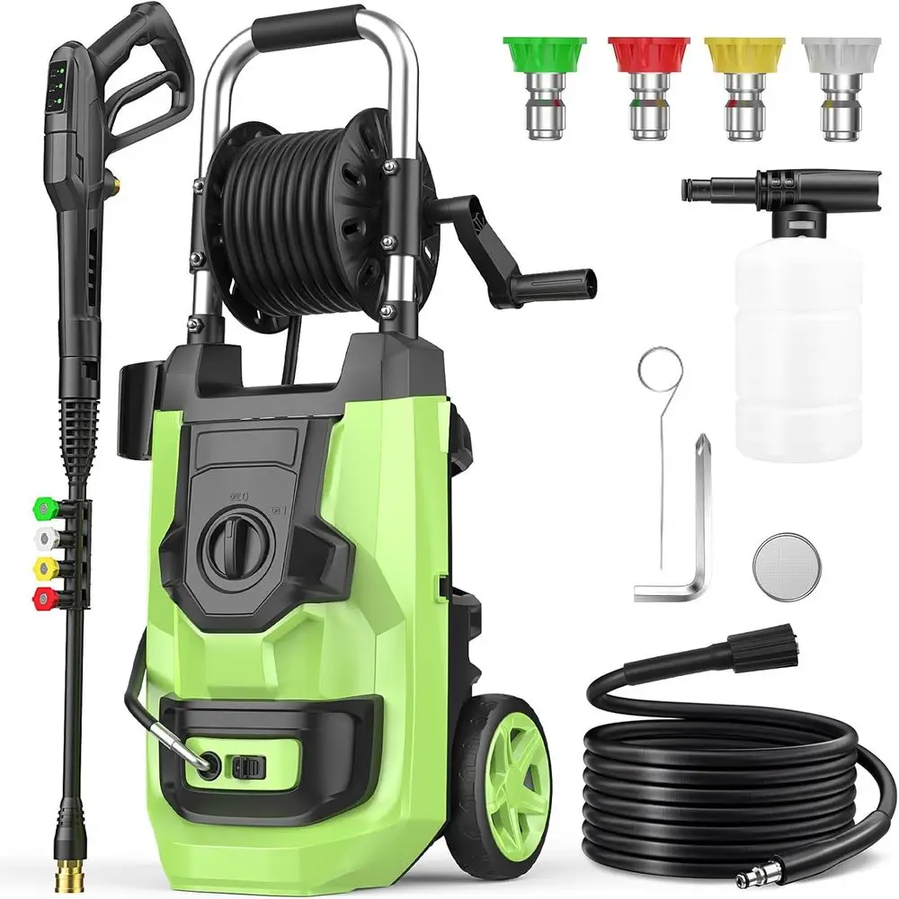 2026 New Prure Cleaner PSI5000 with 3 Levels Adjustable Prure Gun, Portable Pull-Handle, 4 Nozzles and oam Cannon, Heavy Duty Cl
2026 New Prure Cleaner PSI5000 with 3 Levels Adjustable Prure Gun, Portable Pull-Handle, 4 Nozzles and oam Cannon, Heavy Duty Cl