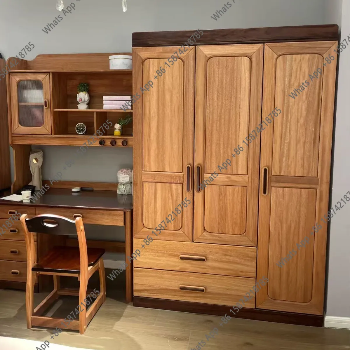 Solid wood children's wardrobe bedroom door sliding wardrobe two doors three doors four doors walnut
Solid wood children's wardrobe bedroom door sliding wardrobe two doors three doors four doors walnut