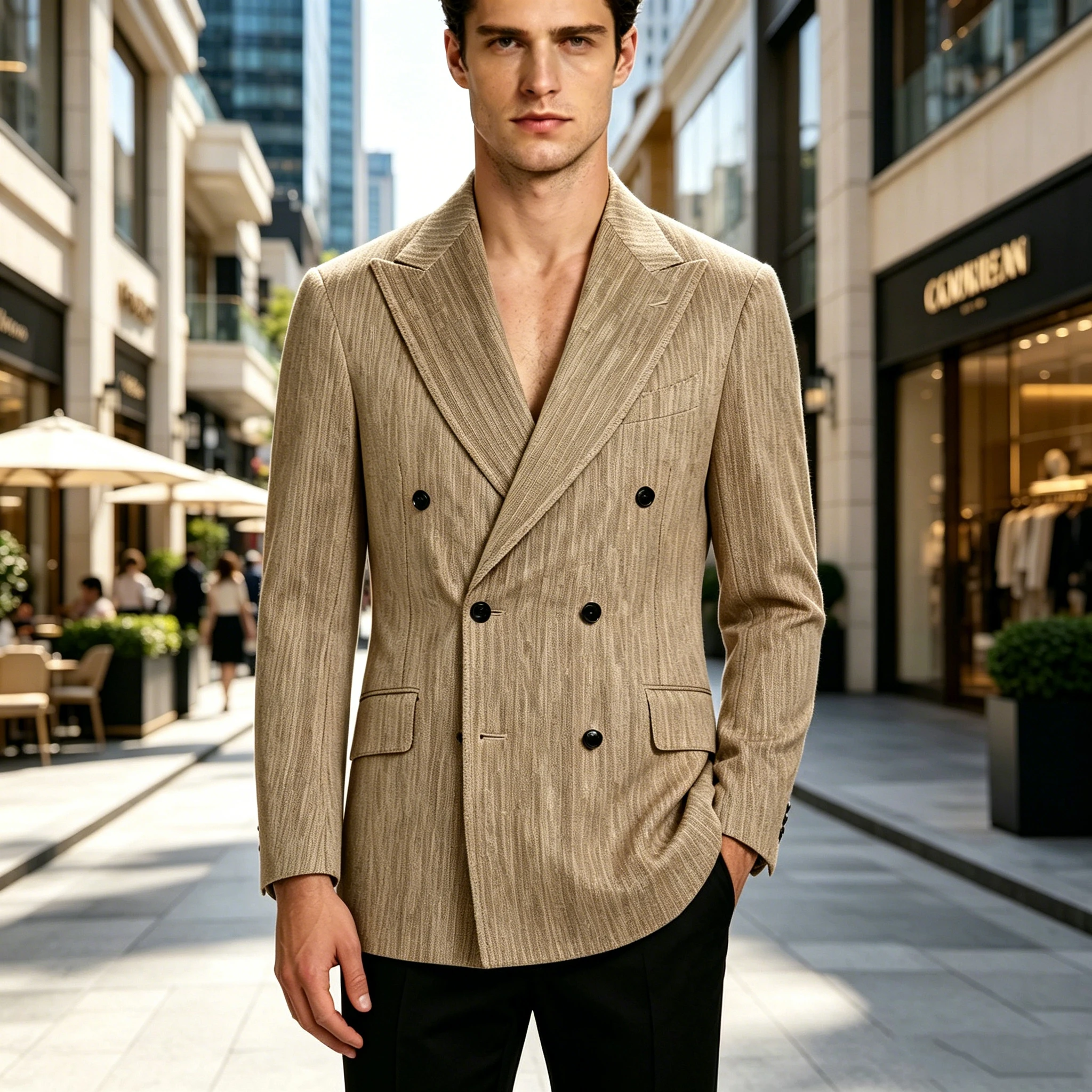 Men's Linen Double Breasted Blaze Notch Lapel Slim Fit Suit Jacket Formal Business Casual Sport Coat for Wedding Party Summer
Men's Linen Double Breasted Blaze Notch Lapel Slim Fit Suit Jacket Formal Business Casual Sport Coat for Wedding Party Summer