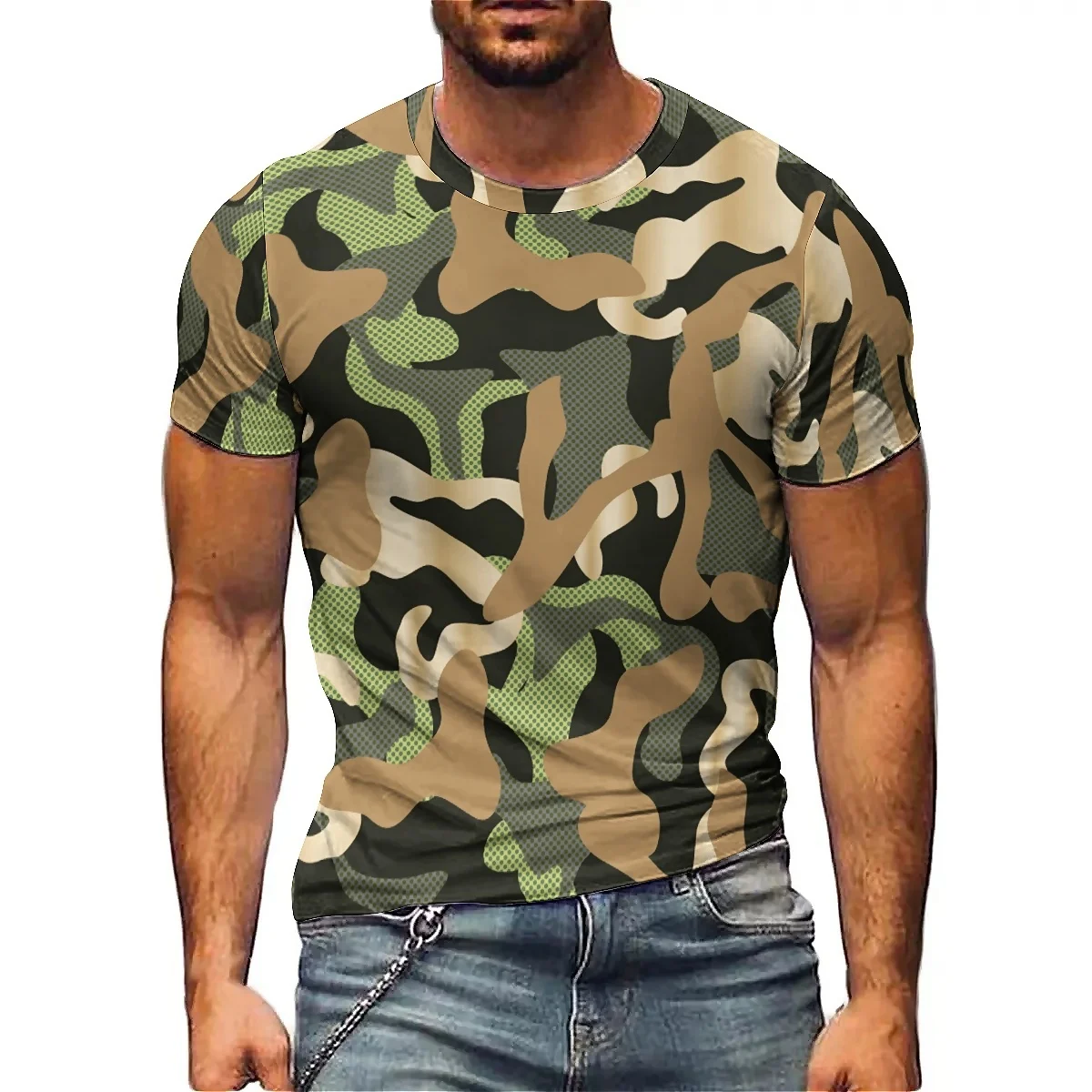 Fashionable Loose New 3D Iridescent Men's 3D Printed Short-Sleeve T-Shirt - Couple Matching Printed Top
Fashionable Loose New 3D Iridescent Men's 3D Printed Short-Sleeve T-Shirt - Couple Matching Printed Top
