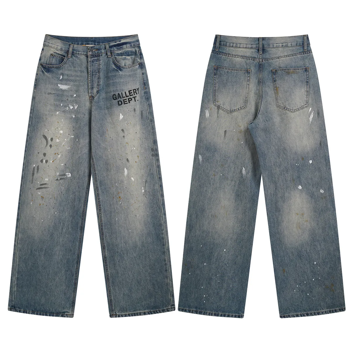 Gallery Dept American retro ink splashing dirty dyed old washed loose straight pants
Gallery Dept American retro ink splashing dirty dyed old washed loose straight pants