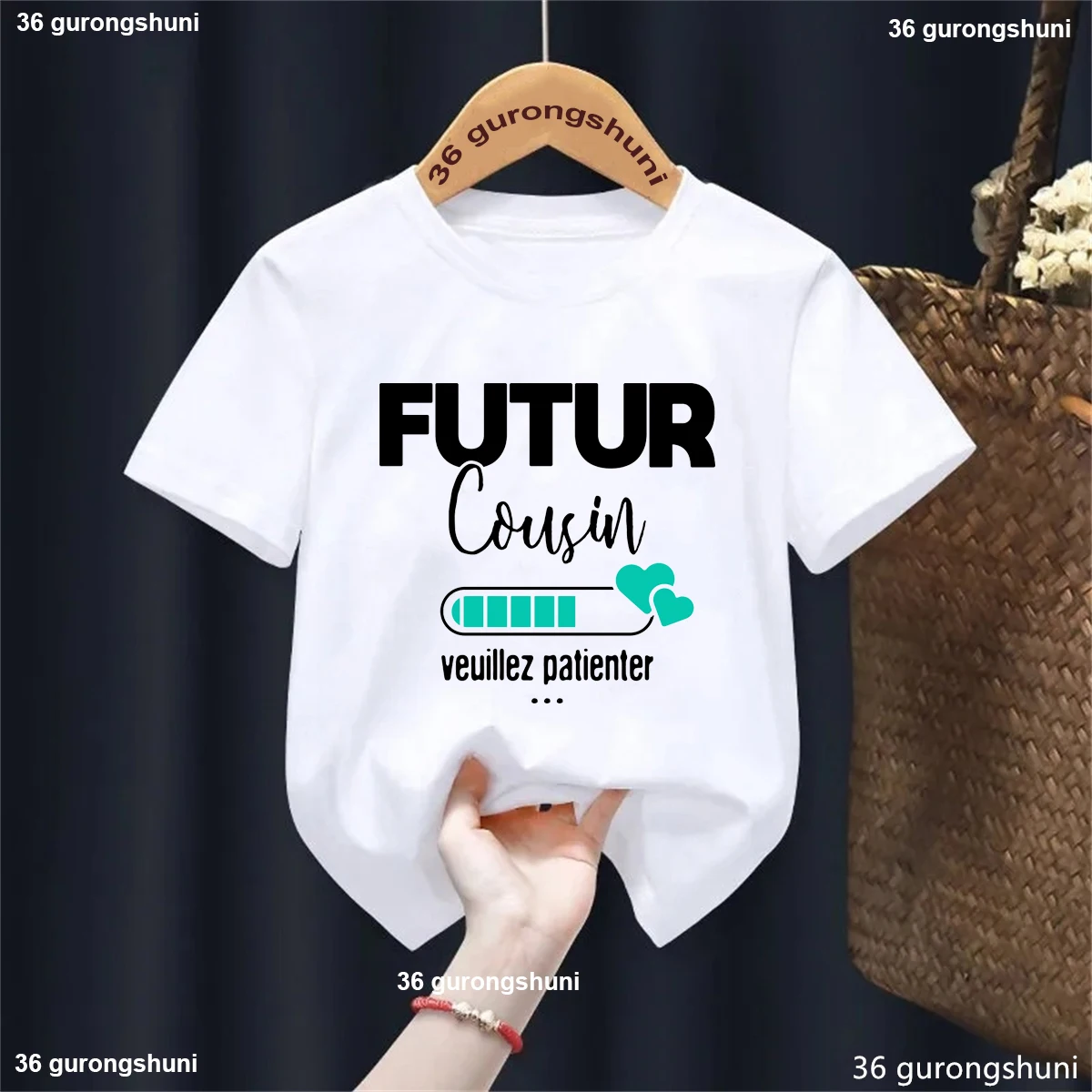 Funny Kids Clothes French Future Cousin Loading Please Wait Printed T Shirt Girls/Boys Pregnancy Announcement Shirt Toddler Tops
Funny Kids Clothes French Future Cousin Loading Please Wait Printed T Shirt Girls/Boys Pregnancy Announcement Shirt Toddler Tops