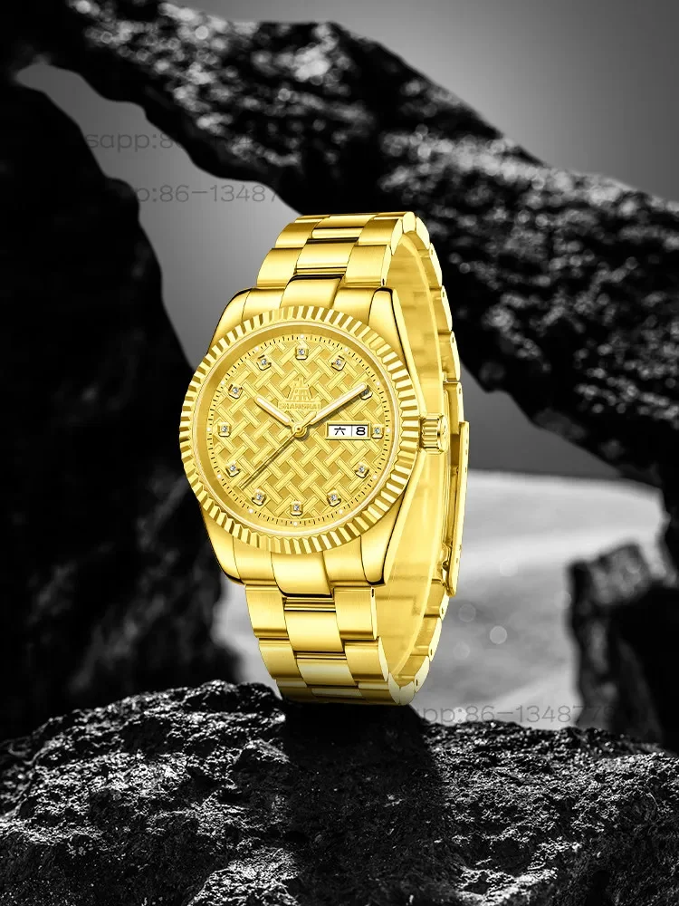 Shanghai Watch Automatic 68th Anniversary Real Gold Real Diamond Flower Co-branded Luminous Golden Years Watch
Shanghai Watch Automatic 68th Anniversary Real Gold Real Diamond Flower Co-branded Luminous Golden Years Watch